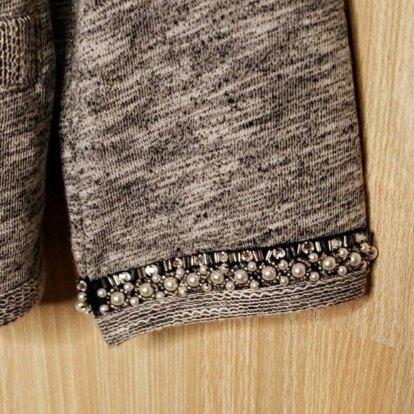 Express Knit Cropped Blazer With Beading - Picture 3 of 6